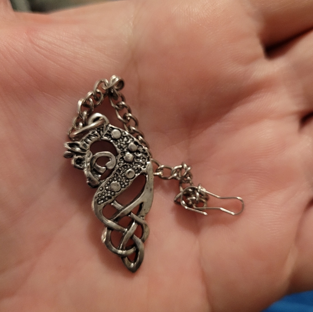 Pewter dragon clip